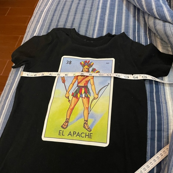Youth Cat & Jack chalupa loteria El Apache graphic Tshirt black cotton medium - Picture 5 of 8